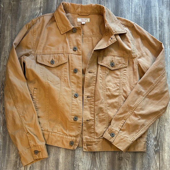 Wallace & Barnes Other - Wallace & Barnes Khaki Canvas Trucker Jacket M Cotton